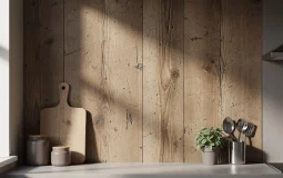 Réussir son mur de cuisine en parement bois pour une décoration tendance