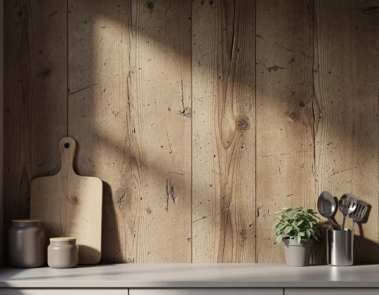 Réussir son mur de cuisine en parement bois pour une décoration tendance
