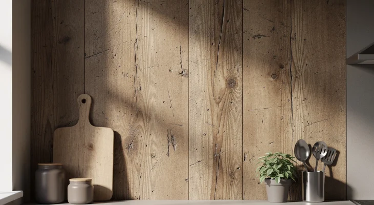 Réussir son mur de cuisine en parement bois pour une décoration tendance